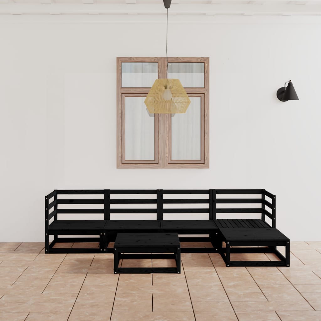 vidaXL 6-tlg. Garten-Lounge-Set Massivholz Kiefer