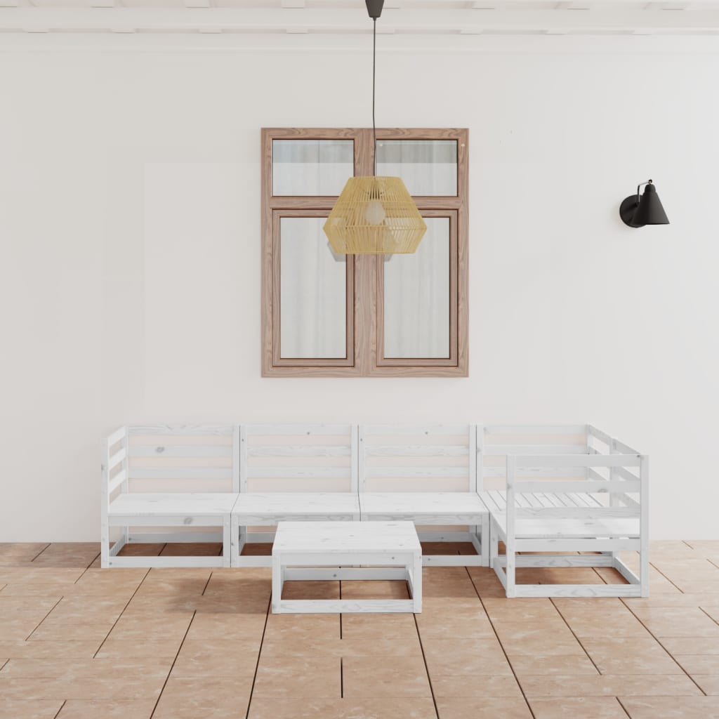 vidaXL 6-tlg. Garten-Lounge-Set Massivholz Kiefer