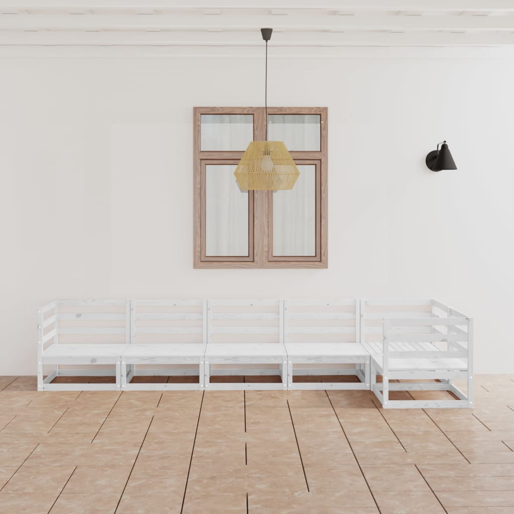 vidaXL 6-tlg. Garten-Lounge-Set Massivholz Kiefer