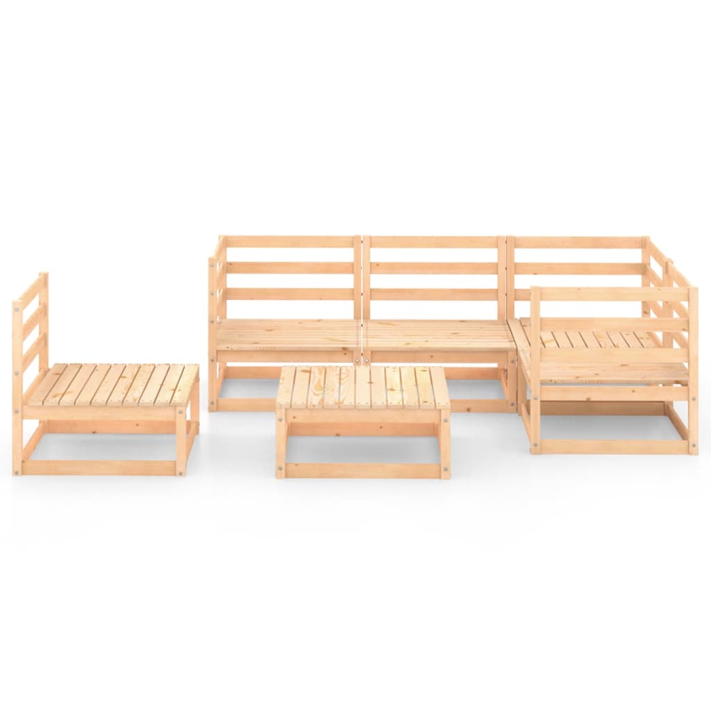 vidaXL 6-tlg. Garten-Lounge-Set Massivholz Kiefer
