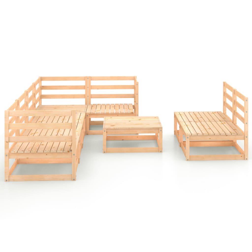 vidaXL 8-tlg. Garten-Lounge-Set Massivholz Kiefer