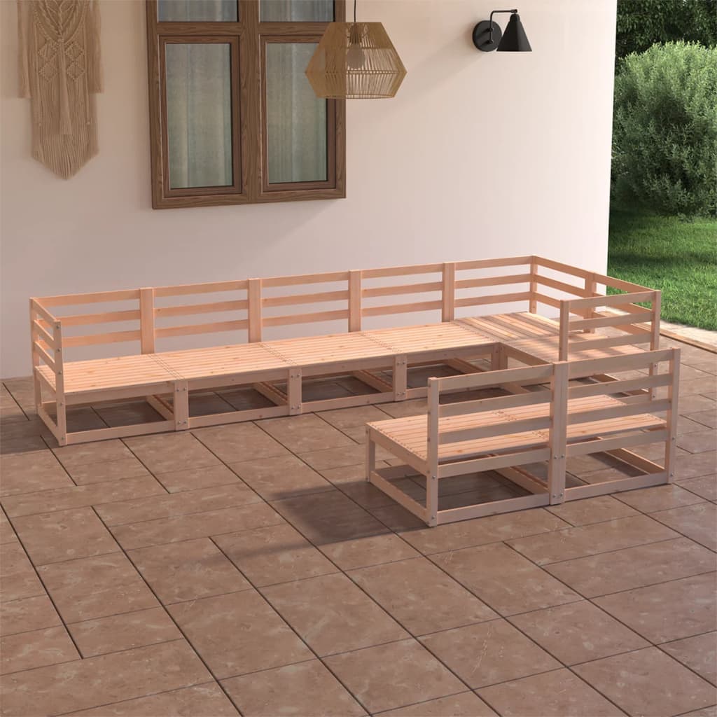 vidaXL 8-tlg. Garten-Lounge-Set Massivholz Kiefer
