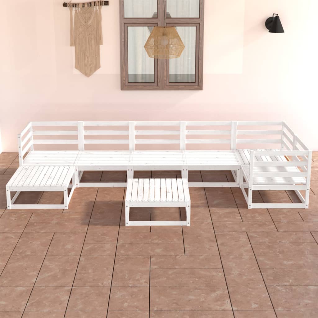 vidaXL 8-tlg. Garten-Lounge-Set Massivholz Kiefer