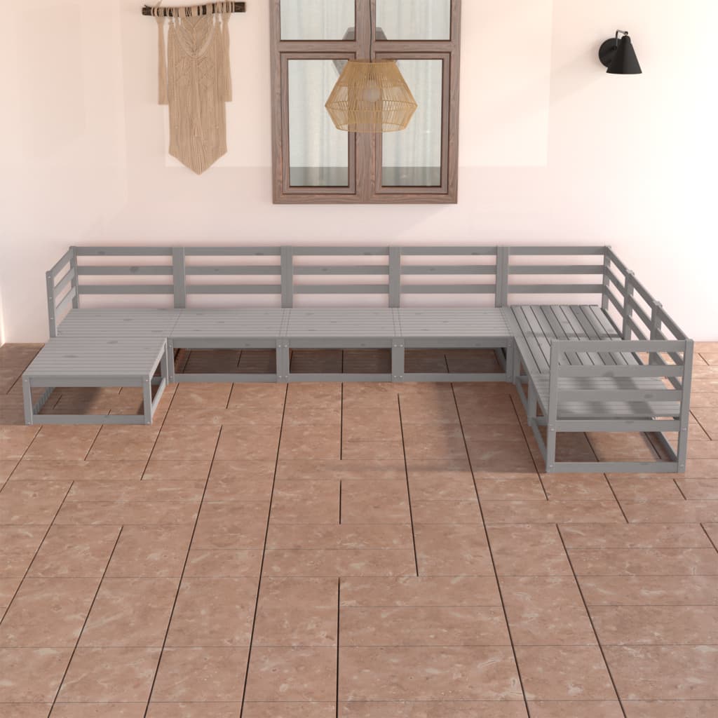 vidaXL 7-tlg. Garten-Lounge-Set Massivholz Kiefer