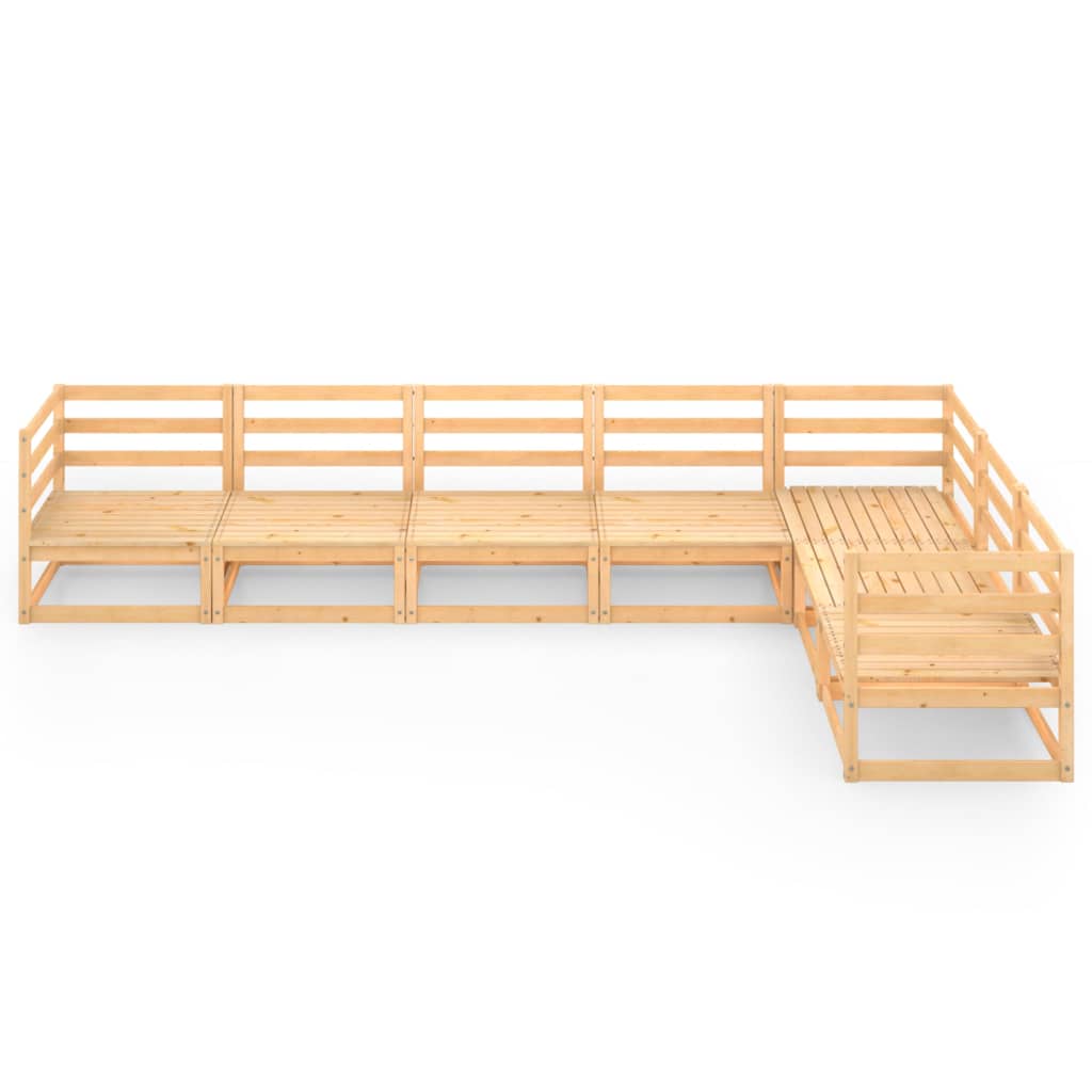 vidaXL 7-tlg. Garten-Lounge-Set Massivholz Kiefer