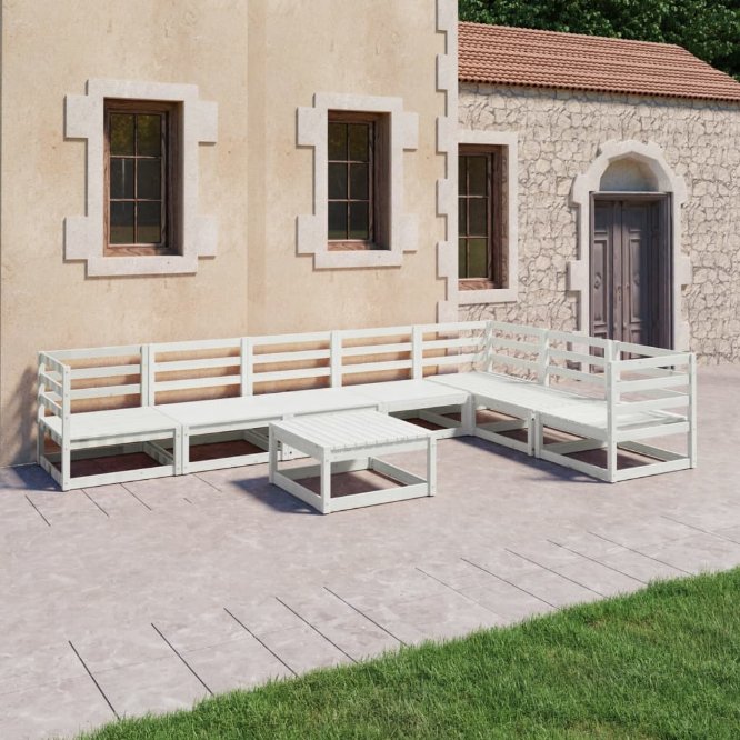 vidaXL 8-tlg. Garten-Lounge-Set Massivholz Kiefer