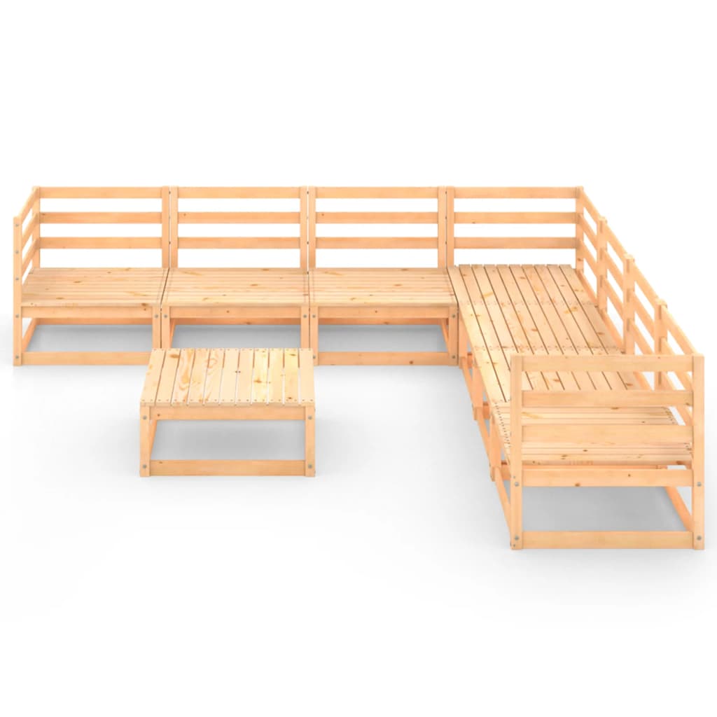 vidaXL 8-tlg. Garten-Lounge-Set Massivholz Kiefer