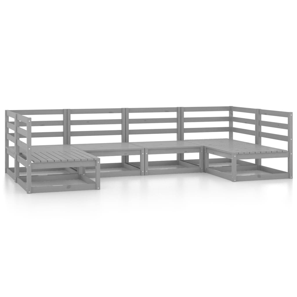 vidaXL 6-tlg. Garten-Lounge-Set Massivholz Kiefer