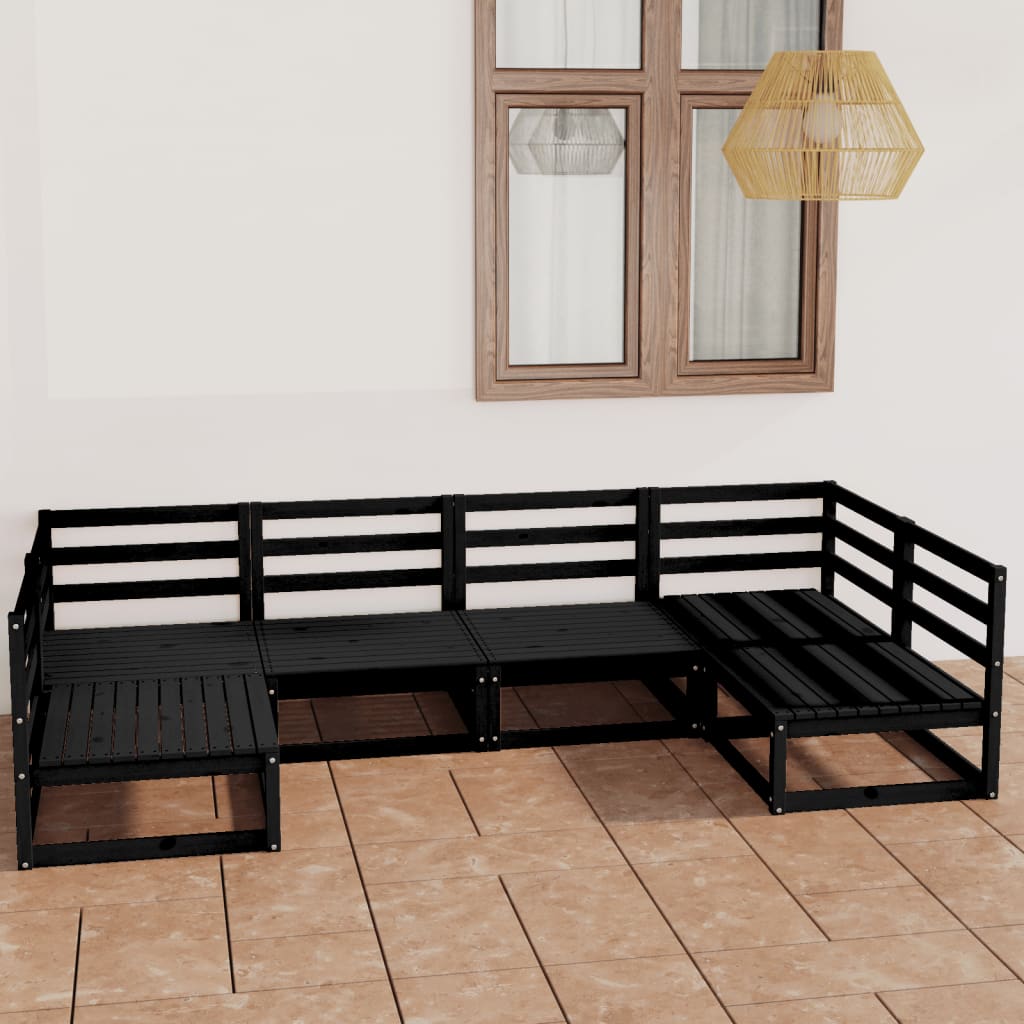 vidaXL 6-tlg. Garten-Lounge-Set Massivholz Kiefer