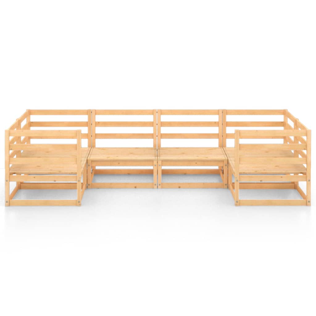vidaXL 6-tlg. Garten-Lounge-Set Massivholz Kiefer