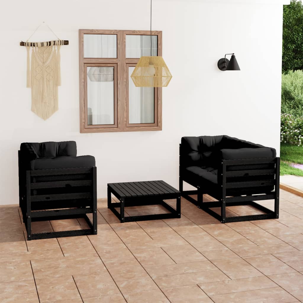 vidaXL 5-tlg. Garten-Lounge-Set Massivholz Kiefer