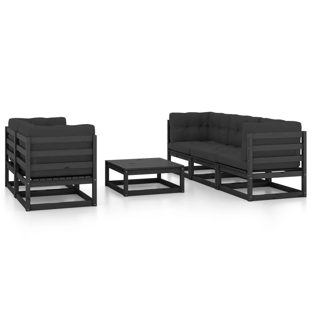 vidaXL 6-tlg. Garten-Lounge-Set Massivholz Kiefer