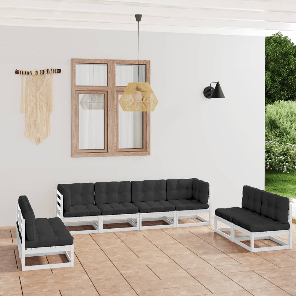 vidaXL 8-tlg. Garten-Lounge-Set Honigbraun Massivholz Kiefer
