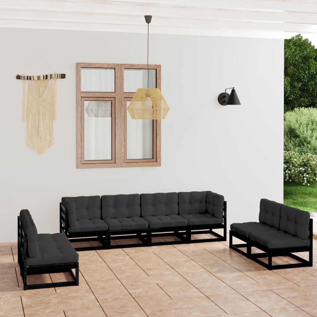 vidaXL 8-tlg. Garten-Lounge-Set Honigbraun Massivholz Kiefer