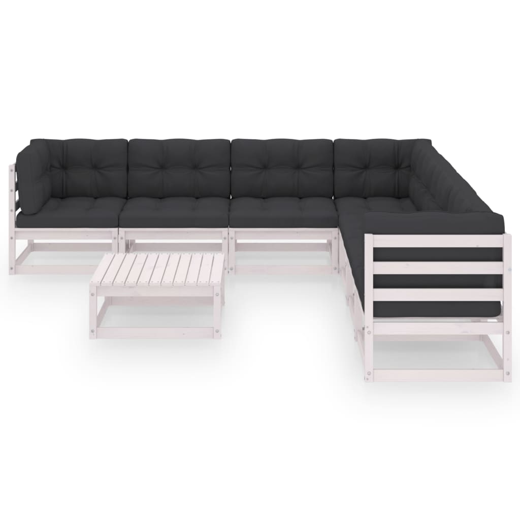 vidaXL 8-tlg. Garten-Lounge-Set Massivholz Kiefer