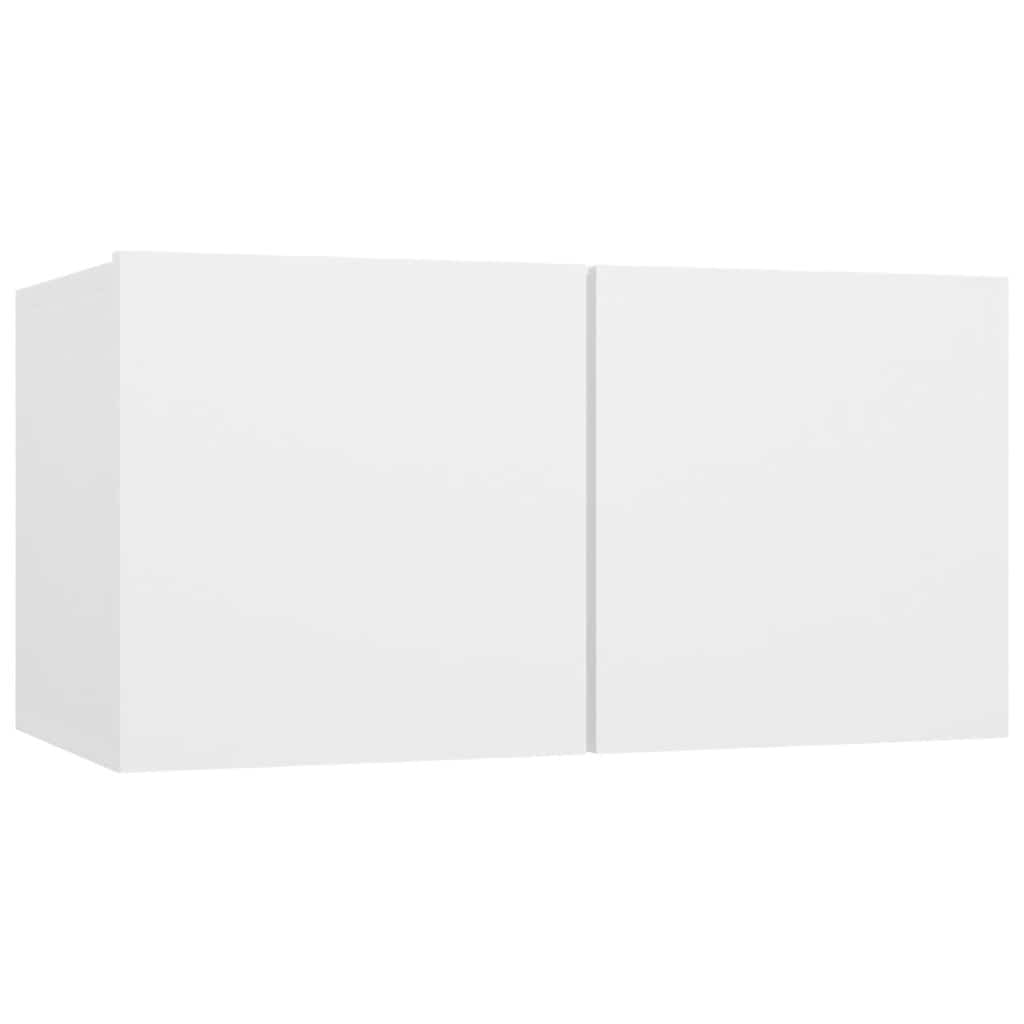 vidaXL 8-tlg. TV-Schrank-Set Weiß Holzwerkstoff