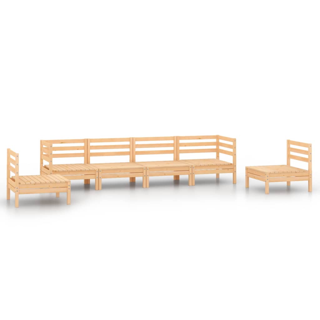 vidaXL 6-tlg. Garten-Lounge-Set Kiefer Massivholz