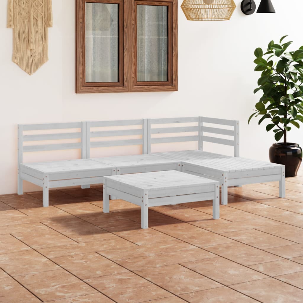 vidaXL 5-tlg. Garten-Lounge-Set Massivholz Kiefer