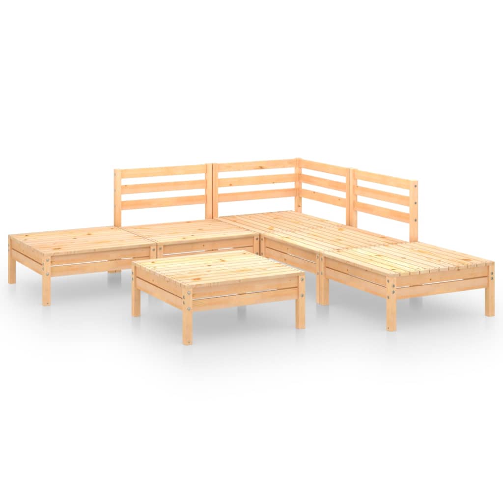 vidaXL 6-tlg. Garten-Lounge-Set Massivholz Kiefer