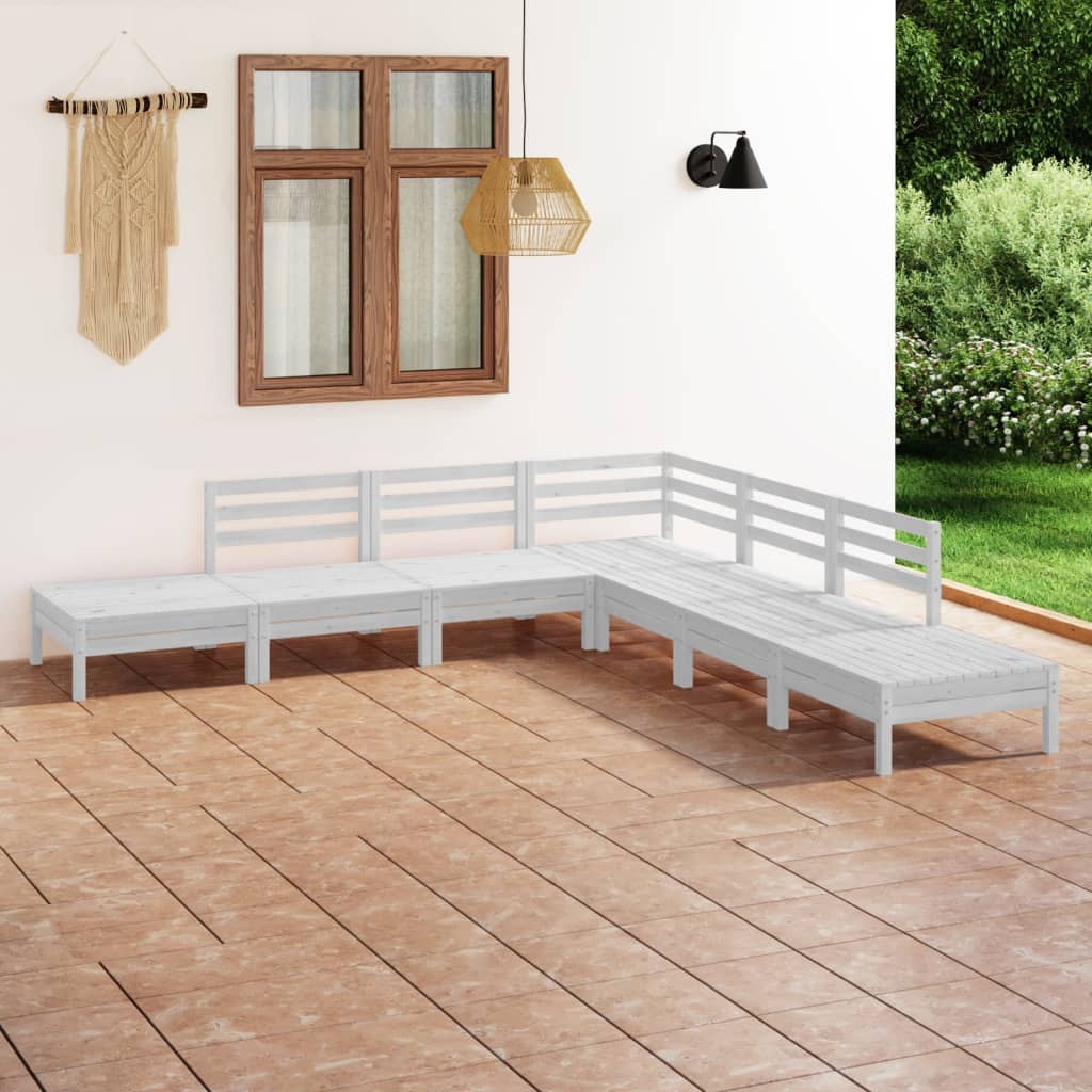 vidaXL 7-tlg. Garten-Lounge-Set Massivholz Kiefer