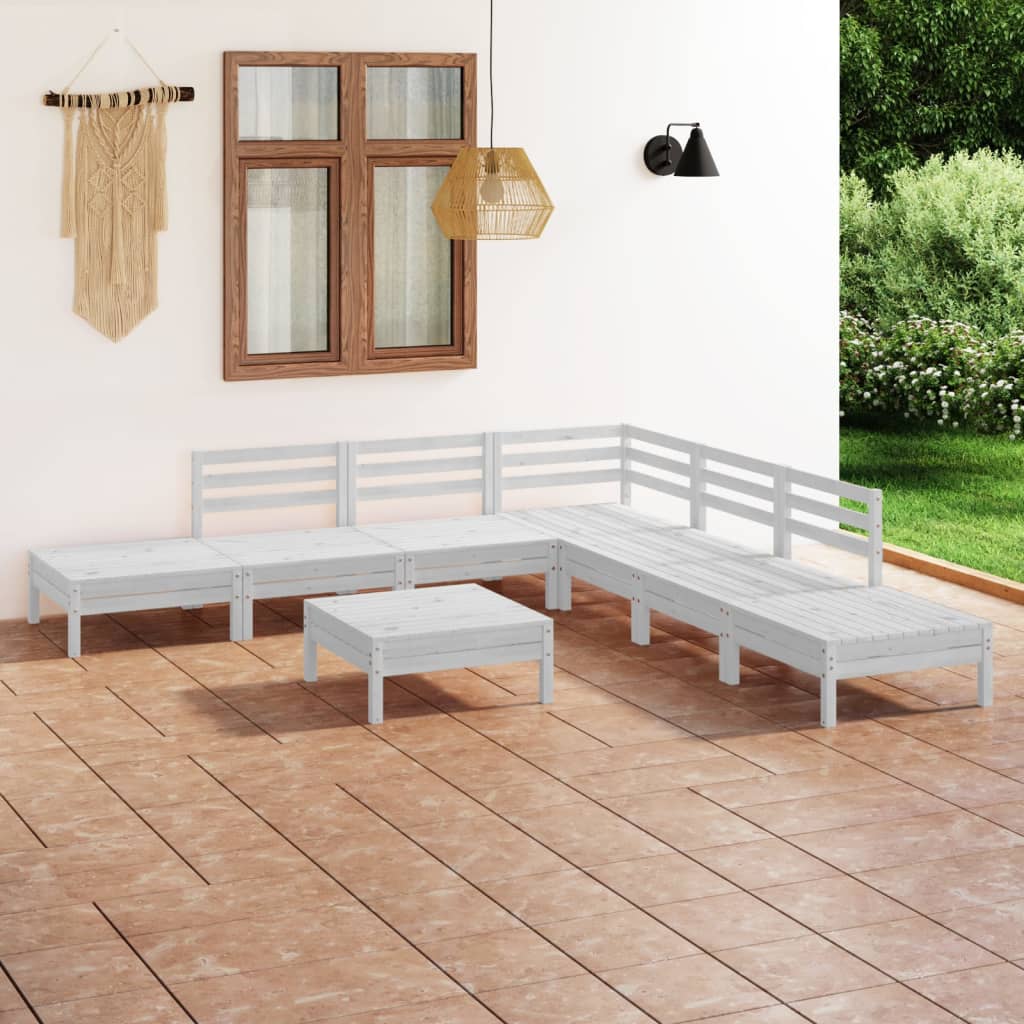 vidaXL 8-tlg. Garten-Lounge-Set Massivholz Kiefer