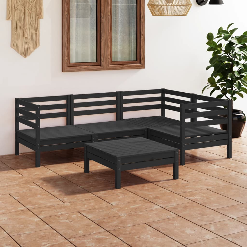 vidaXL 5-tlg. Garten-Lounge-Set Massivholz Kiefer