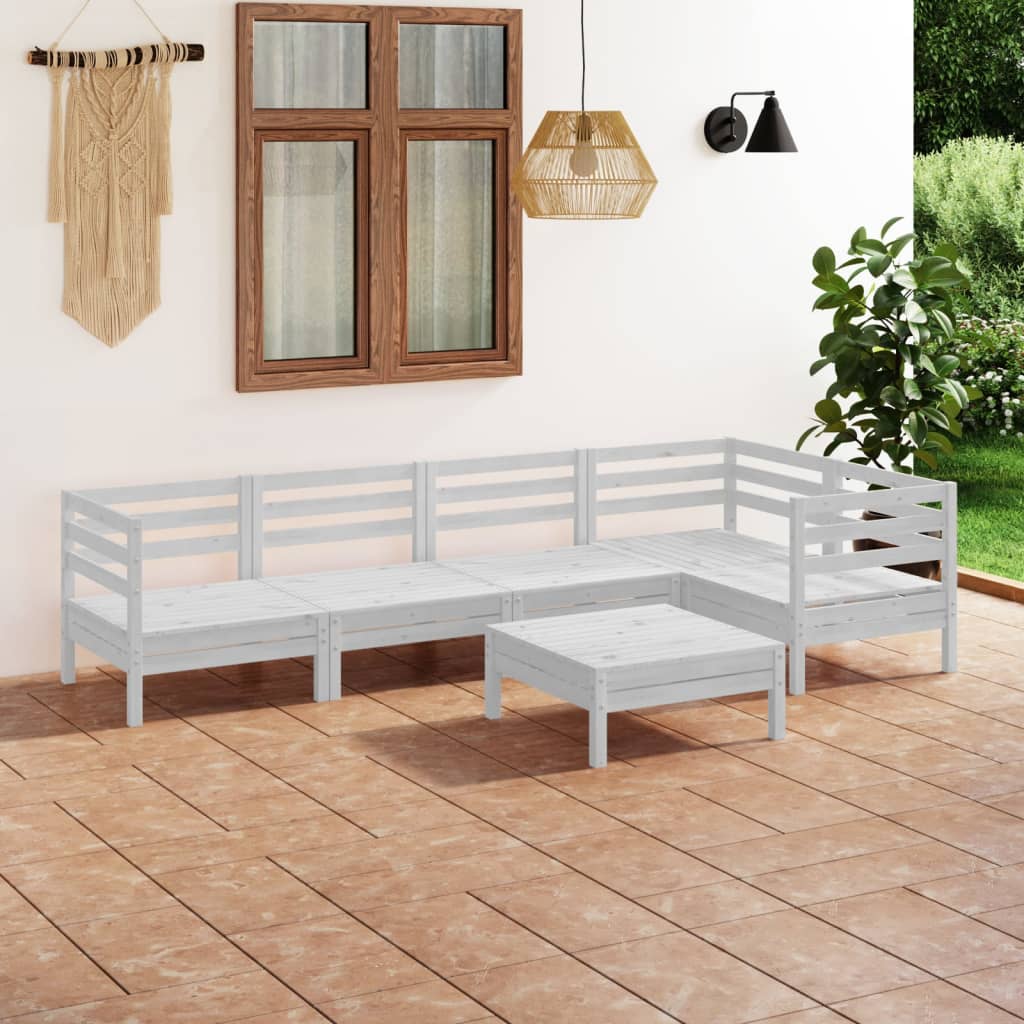 vidaXL 6-tlg. Garten-Lounge-Set Kiefer Massivholz