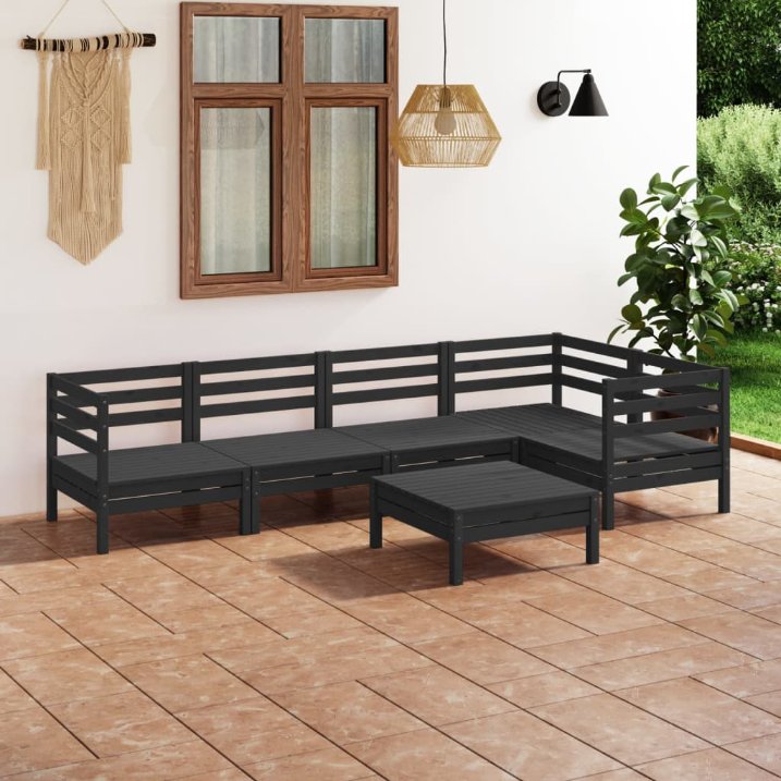 vidaXL 6-tlg. Garten-Lounge-Set Kiefer Massivholz