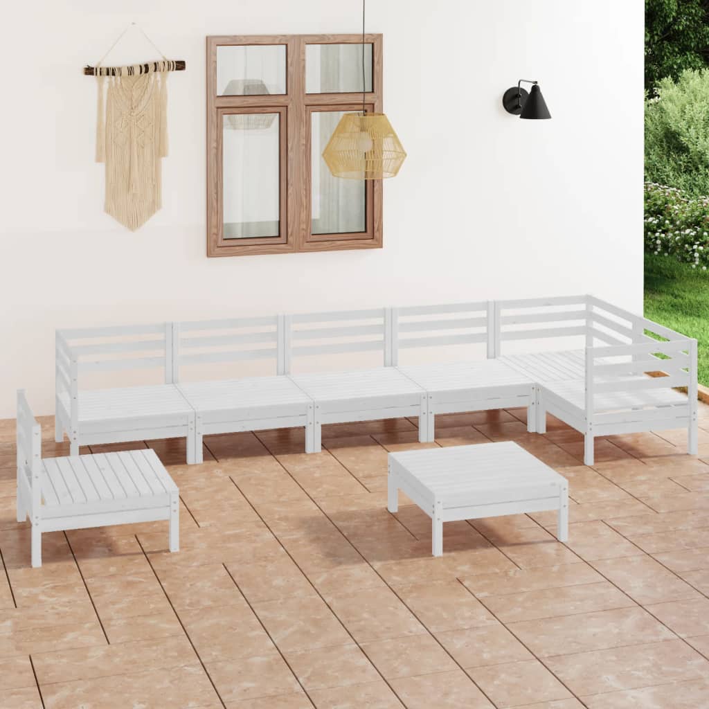 vidaXL 8-tlg. Garten-Lounge-Set Massivholz Kiefer