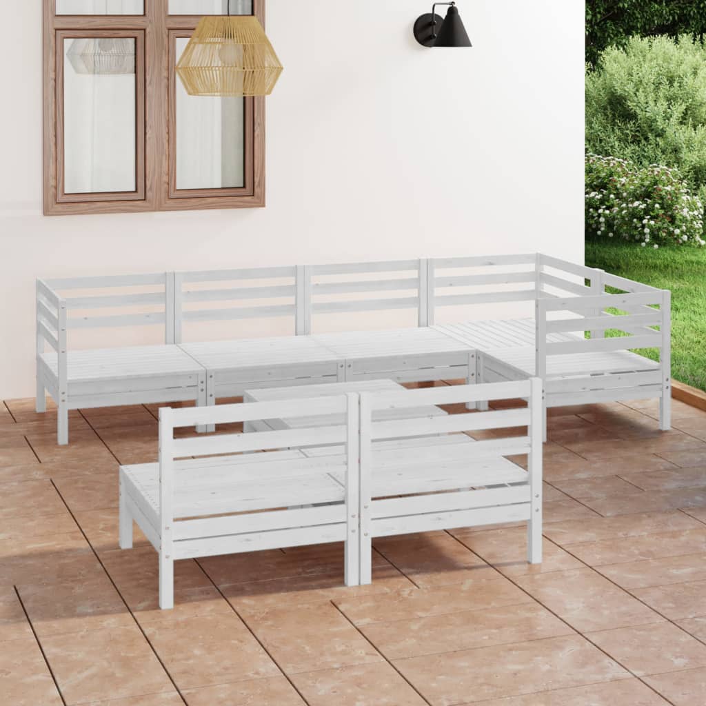 vidaXL 8-tlg. Garten-Lounge-Set Massivholz Kiefer