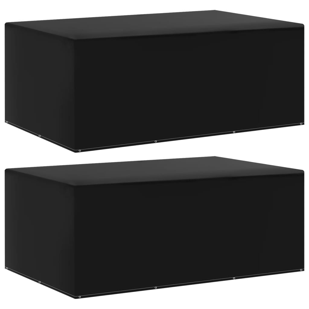 vidaXL Gartenmöbel-Abdeckungen 2 Stk. 4 Personen Poly Rattan 8 Ösen