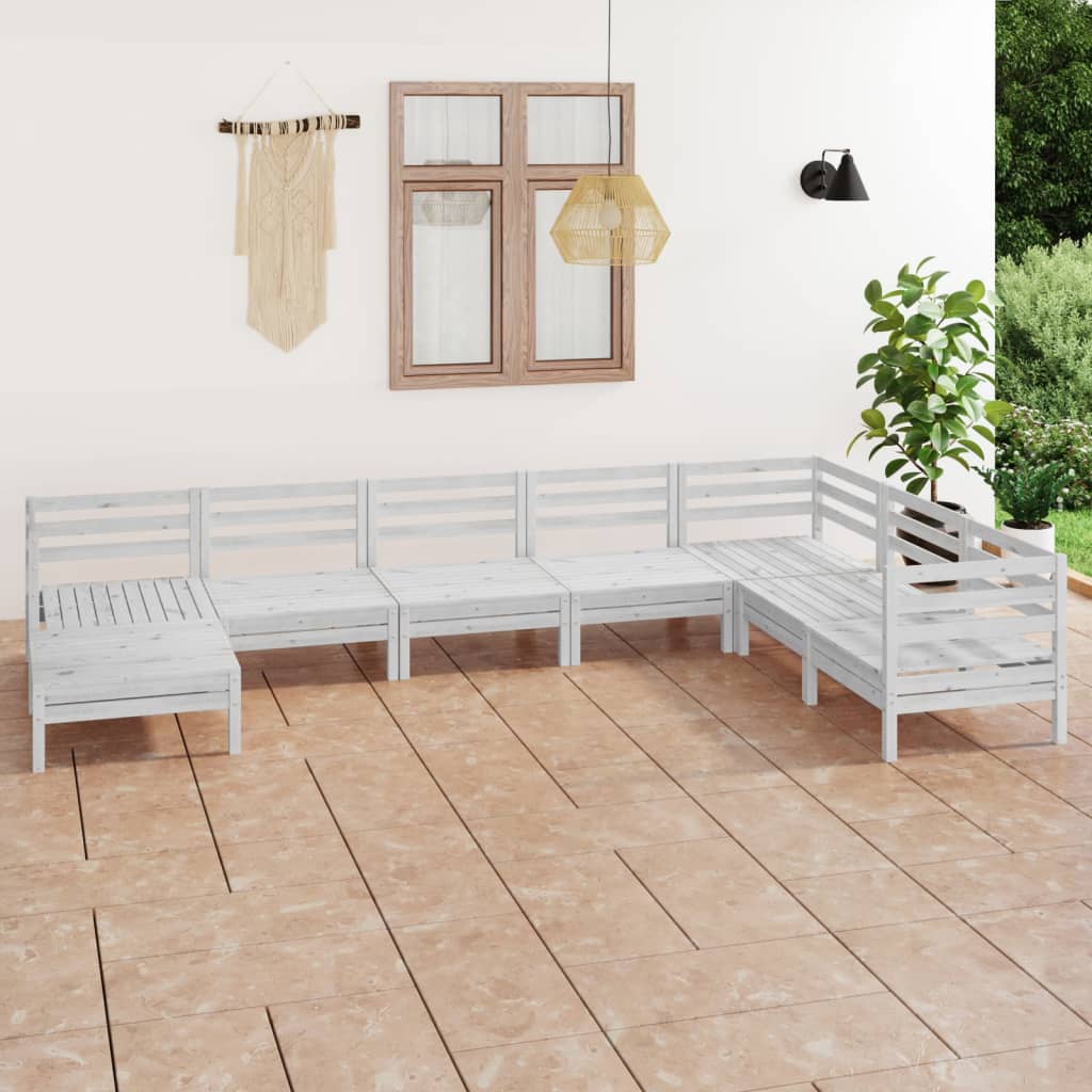 vidaXL 8-tlg. Garten-Lounge-Set Massivholz Kiefer