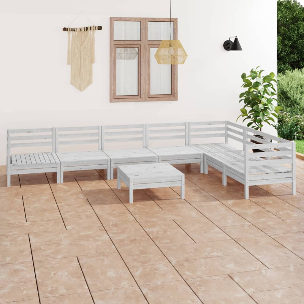 vidaXL 8-tlg. Garten-Lounge-Set Massivholz Kiefer