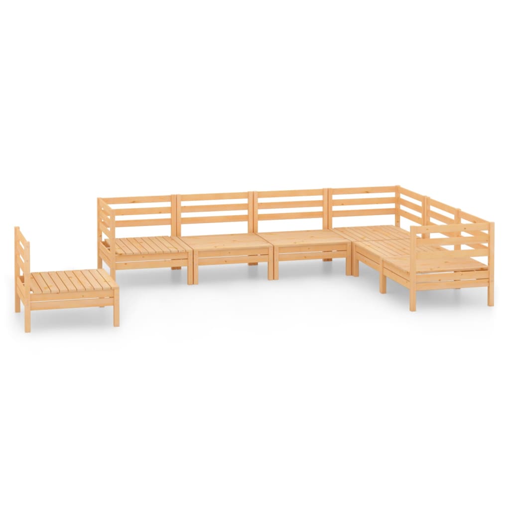 vidaXL 7-tlg. Garten-Lounge-Set Massivholz Kiefer