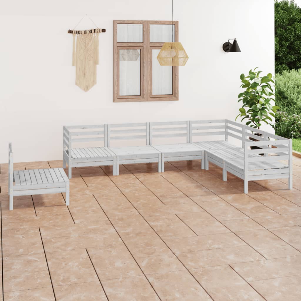 vidaXL 7-tlg. Garten-Lounge-Set Massivholz Kiefer