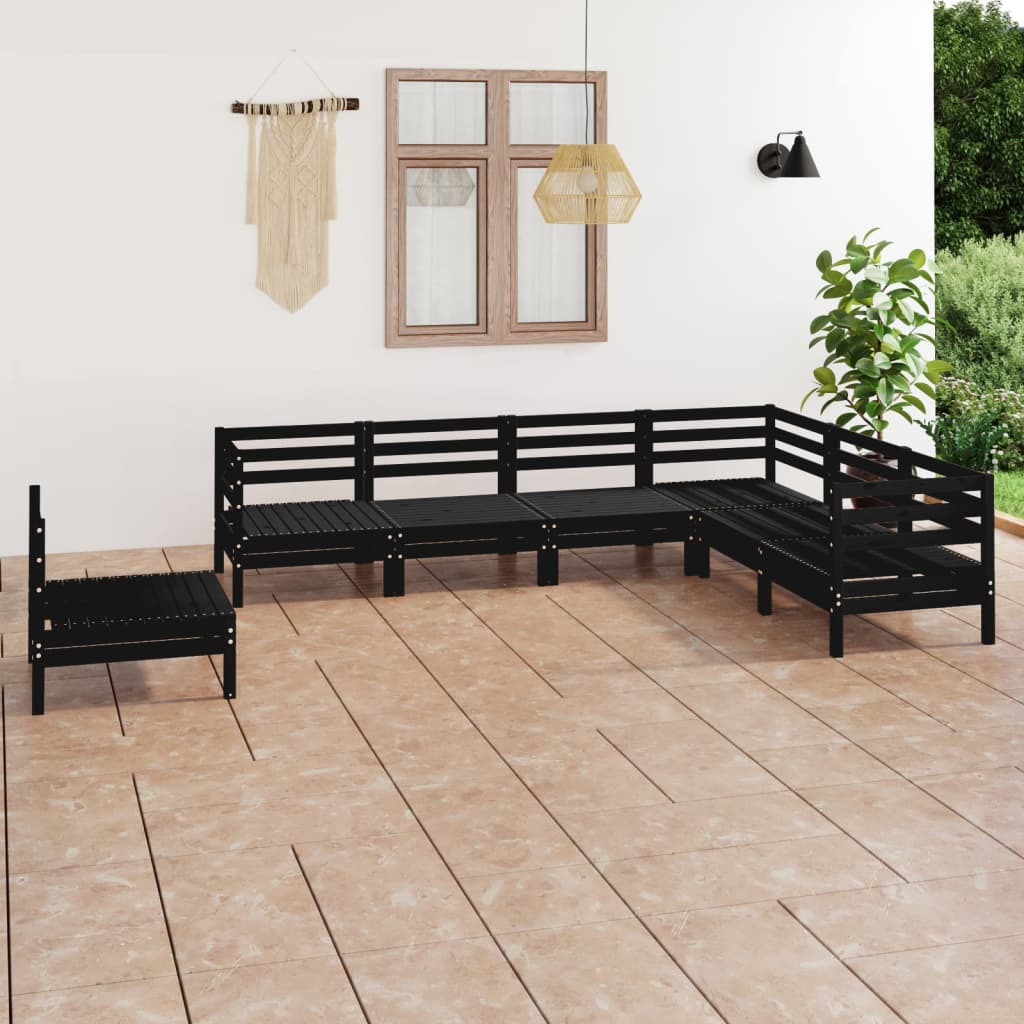 vidaXL 7-tlg. Garten-Lounge-Set Massivholz Kiefer