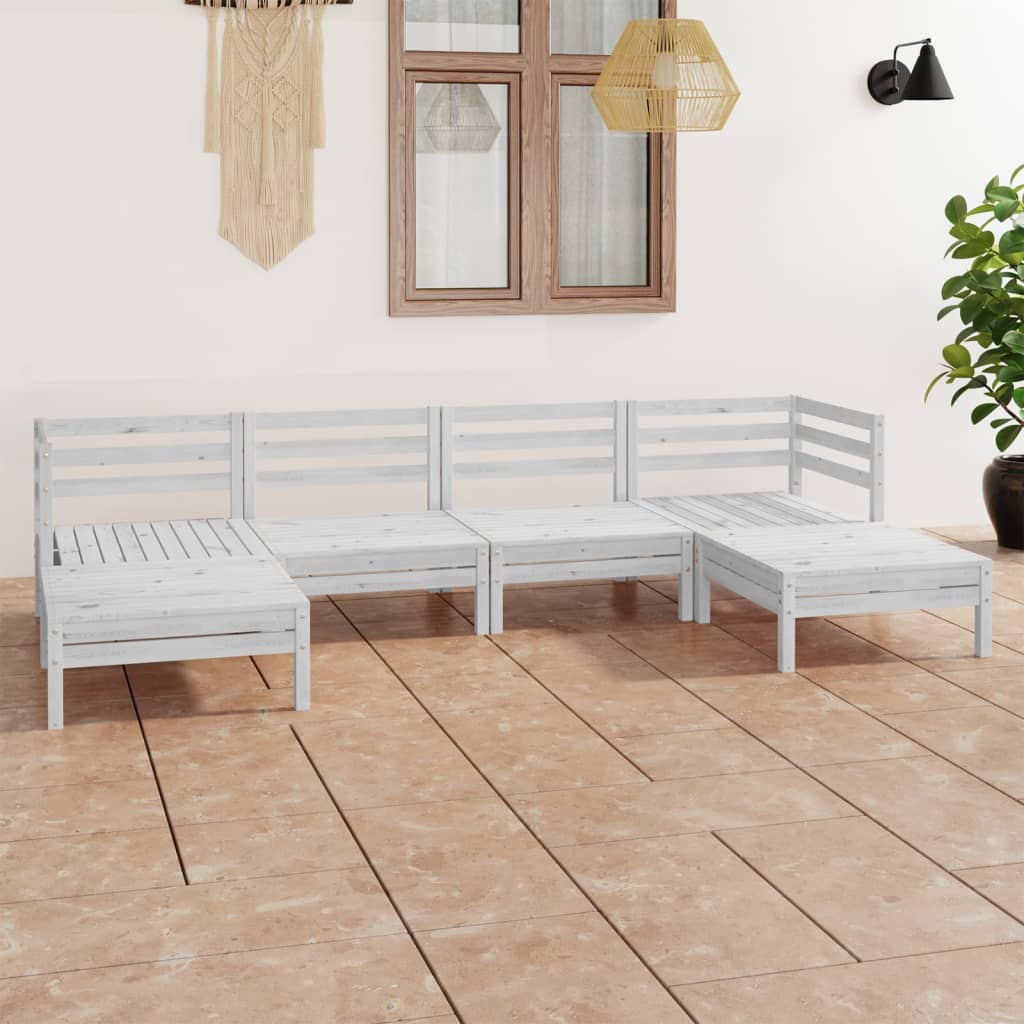vidaXL 6-tlg. Garten-Lounge-Set Massivholz Kiefer