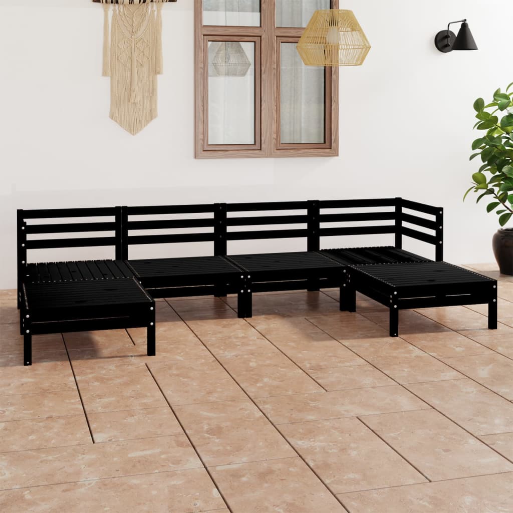 vidaXL 6-tlg. Garten-Lounge-Set Massivholz Kiefer