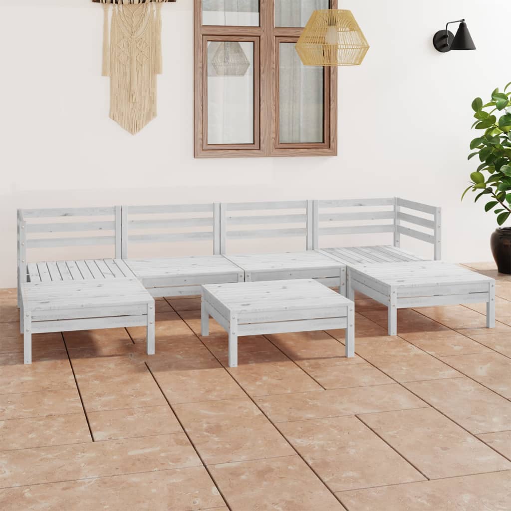 vidaXL 7-tlg. Garten-Lounge-Set Massivholz Kiefer
