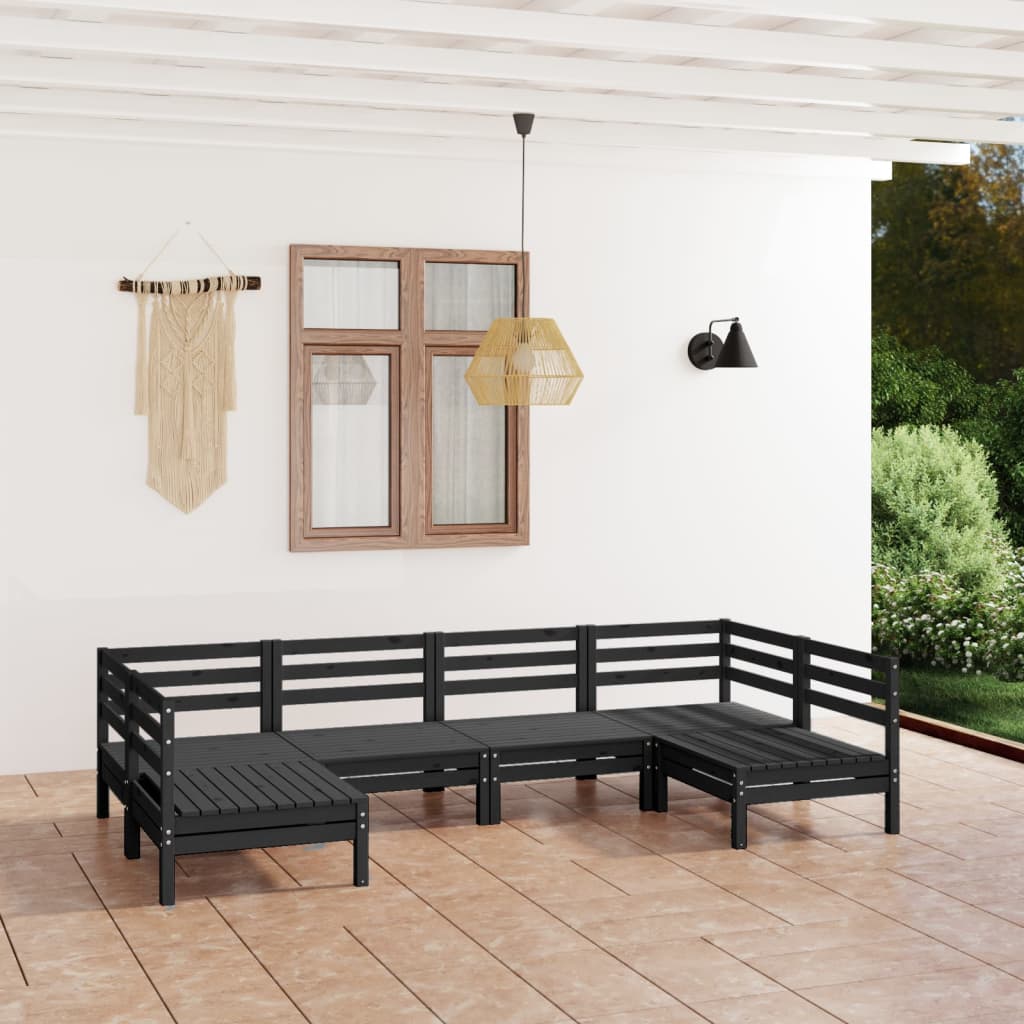 vidaXL 6-tlg. Garten-Lounge-Set Massivholz Kiefer