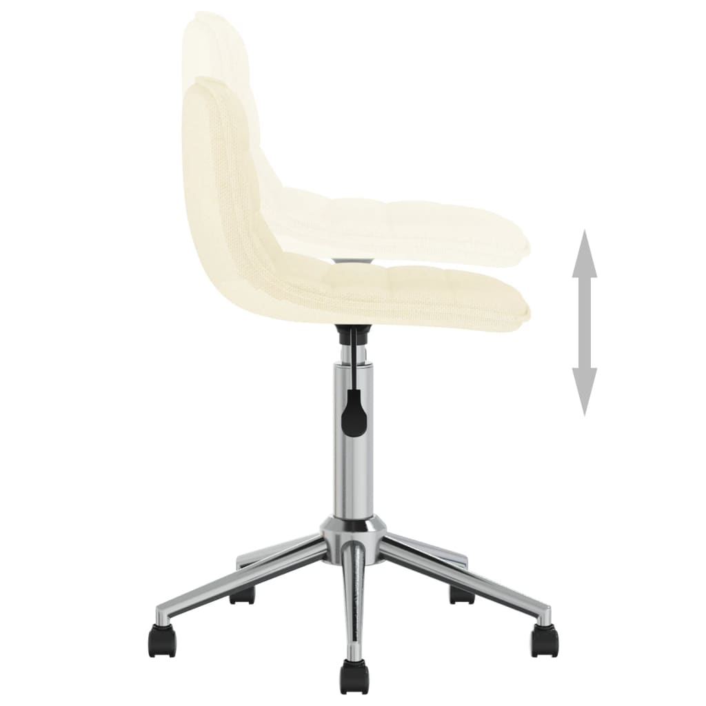 vidaXL Bürostuhl Drehbar Creme Stoff