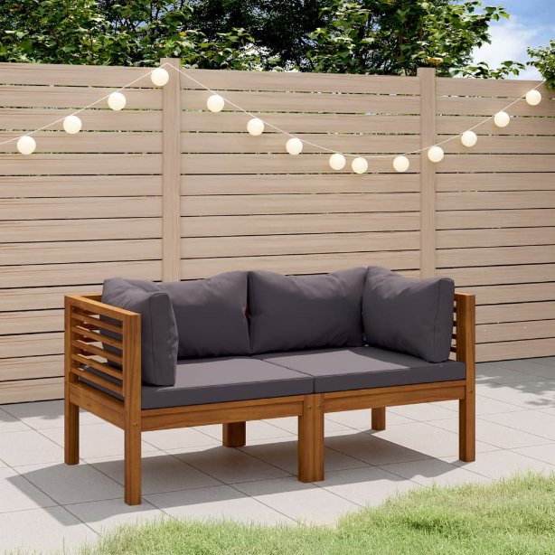 vidaXL 6-tlg. Garten-Lounge-Set mit Auflage Massivholz Akazie