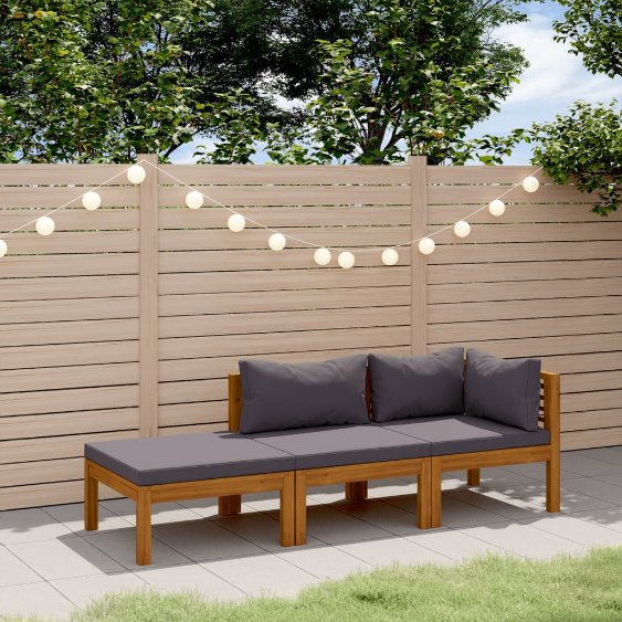 vidaXL 6-tlg. Garten-Lounge-Set mit Auflage Massivholz Akazie