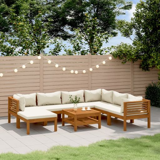 vidaXL 6-tlg. Garten-Lounge-Set mit Auflage Massivholz Akazie