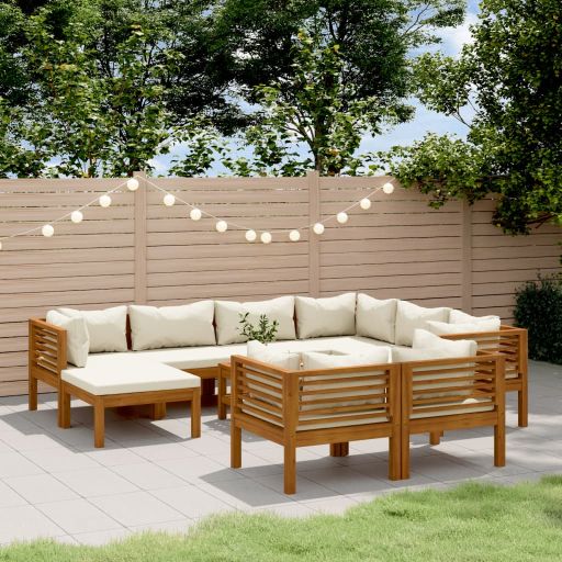 vidaXL 6-tlg. Garten-Lounge-Set mit Auflage Massivholz Akazie