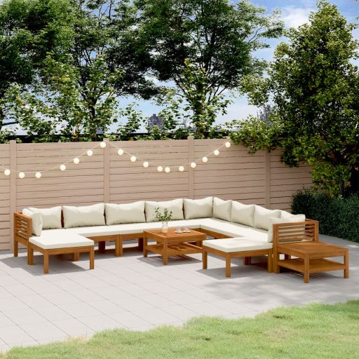 vidaXL 6-tlg. Garten-Lounge-Set mit Auflage Massivholz Akazie