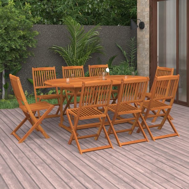 vidaXL 7-tlg. Garten-Essgruppe 180x90x75 cm Massivholz Akazie