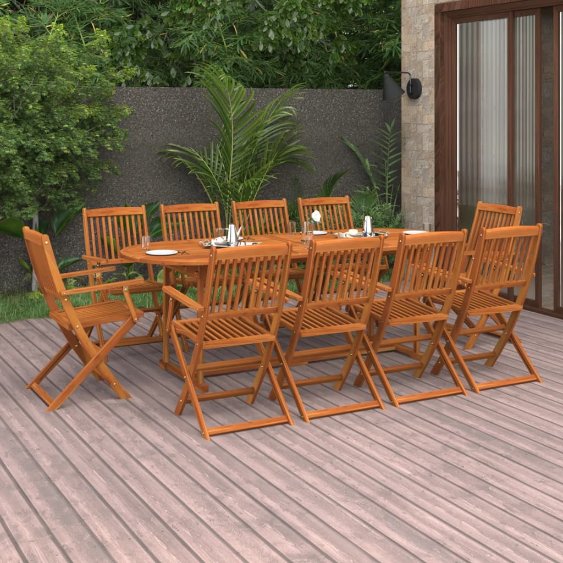 vidaXL 9-tlg. Garten-Essgruppe 220x90x75 cm Massivholz Akazie
