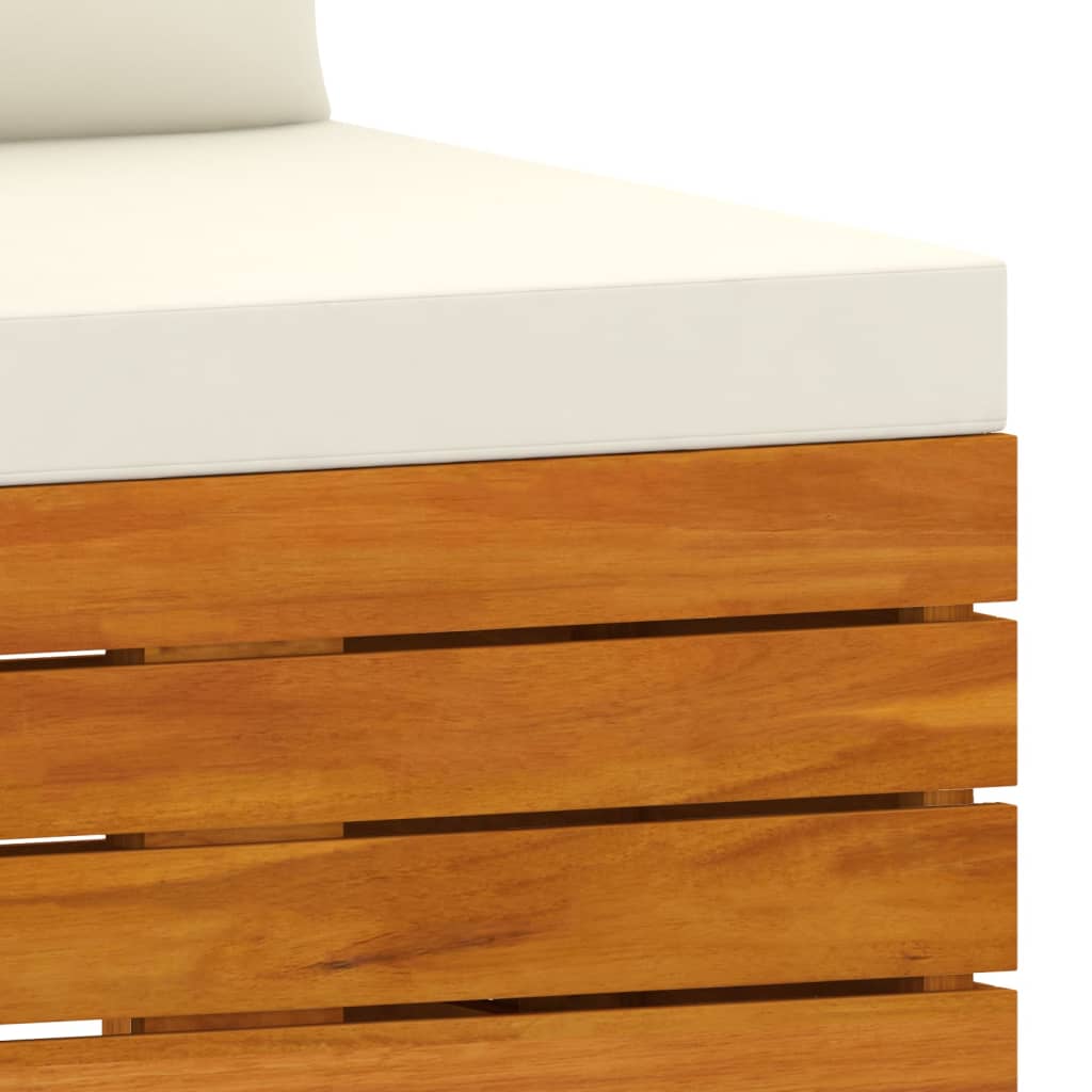 vidaXL 2-Sitzer-Gartensofa mit Kissen Massivholz Akazie