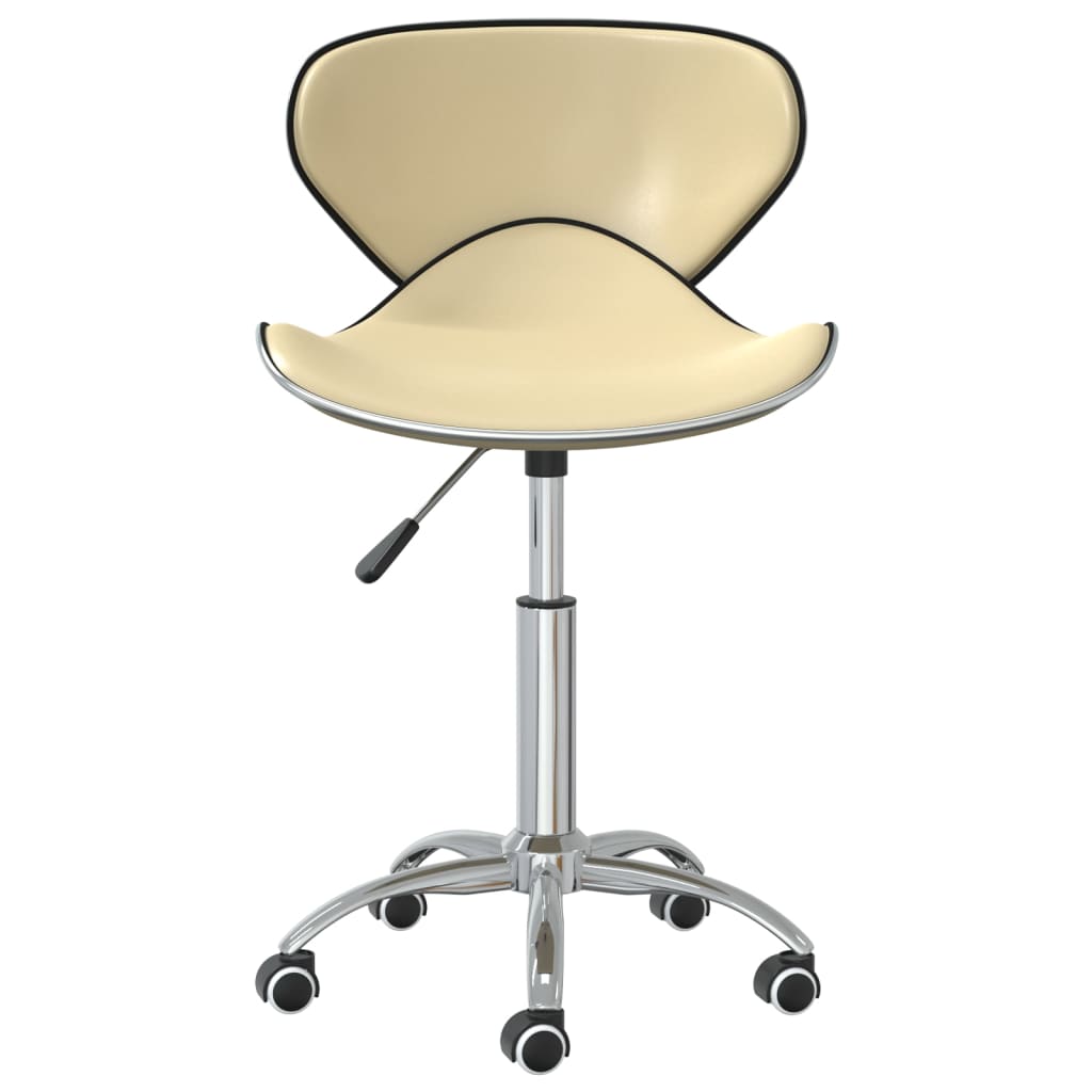 vidaXL Esszimmerstühle 4 Stk. Drehbar Weiß Kunstleder